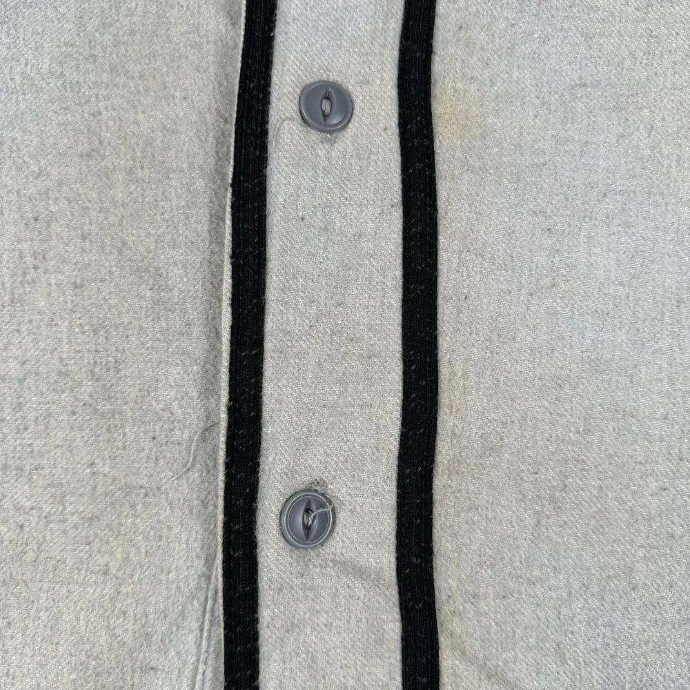 Vintage 30s 40s Baseball Jersey Mens 44 Gray Black Felt H Rubys Sorting‎ Goods
